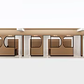 Log Style E-sports Internet Cafe 3d model