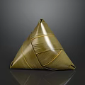 Traditional Chinese Glutinous Rice Dumpling Wrapped in Bamboo Leaves Triangular Shape