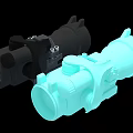 Weapon Scope Tactical Rifle Accessory Featuring Black And Blue Design High Precision Optical Sight