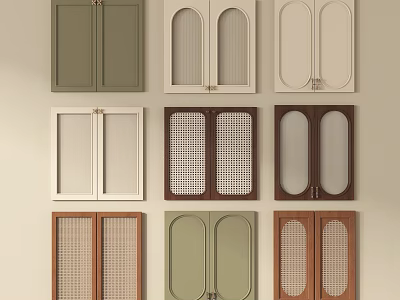 Modern Stylish Wardrobe Doors With Various Panel Designs And Color Options 3d model