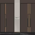 Elegant Gold Textured Double Doors With Modern Handles For Home Entrance