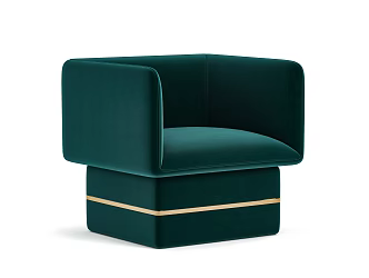 Modern Light Luxury Single Sofa 3d model