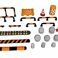 Car block car block stone car block speed bump parking equipment traffic accessories modern parking block 3d model