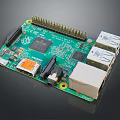Raspberry Pi Development Board with Green Circuit Board USB HDMI and GPIO Ports 3d model