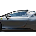 Silver Luxury Sports Car With Sleek Aerodynamic Body And Convertible Top Design