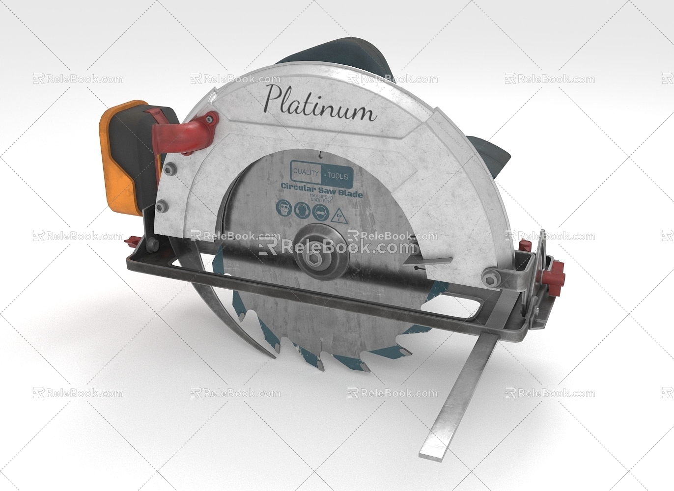 electric circular saw saw blade table saw electric saw power tool 3d model