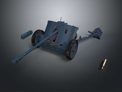 Artillery Gun Artillery Ship Gun Siege Gun Cannon Anti-aircraft Breaking Heavy Gun Heavy Gun 3d model
