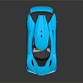 Blue Sports Car With Sleek Aerodynamic Design Rear Spoiler And Stylish Wheels