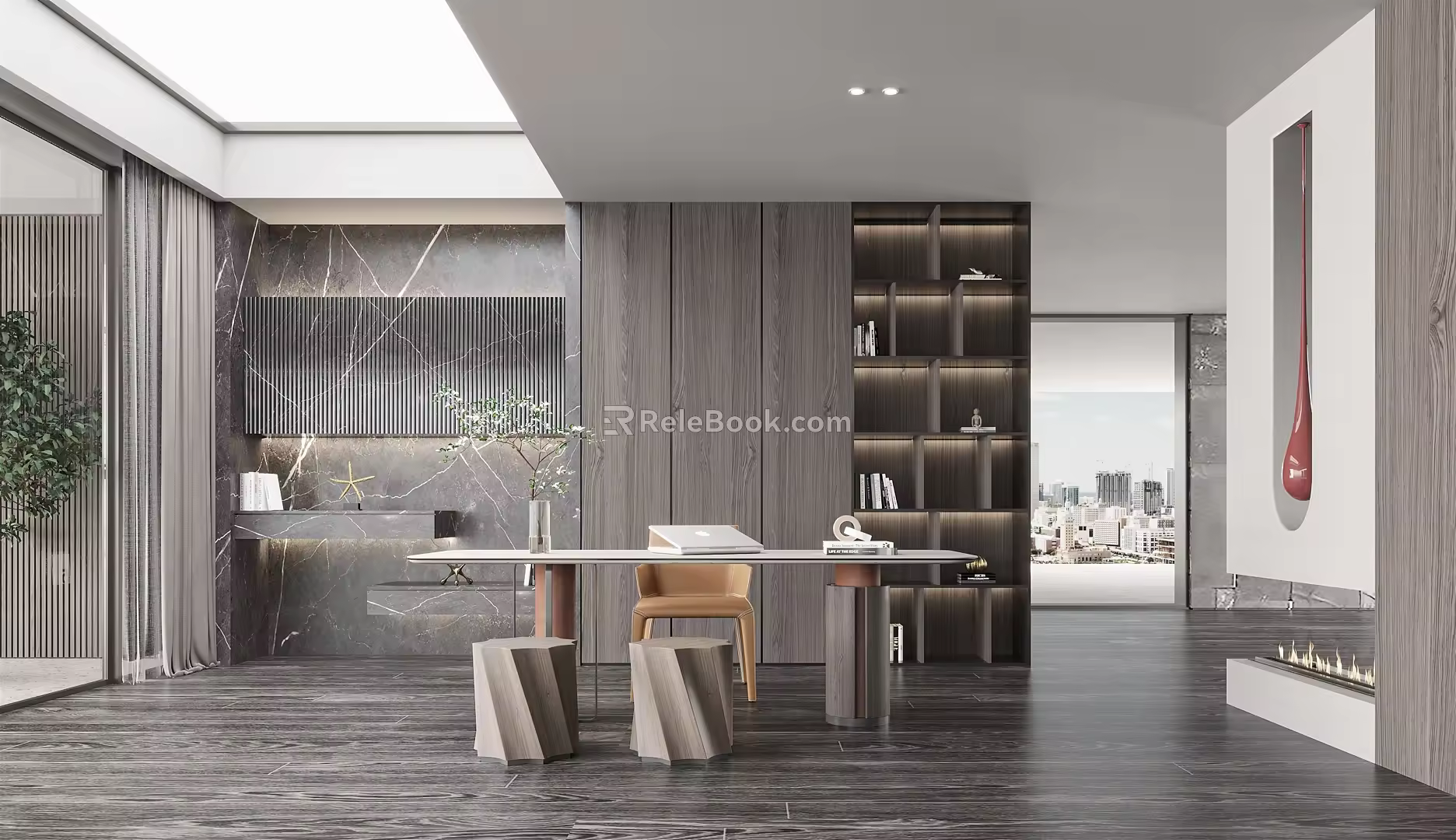Modern study 3d model