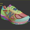 New Balance Gray And White Casual Sneakers With Blue N Logo And Comfortable Design