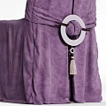 Stylish Blue And Purple Dining Chairs With Soft Velvet Upholstery Decorative Ring And Tassel Accents