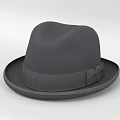Stylish Grey Fedora Hat With Classic Band And Decorative Bow