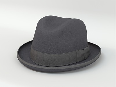 Bowler Hat Felt Hat Wool Bowler Hat Costume Bowler Hat Wool Bowler Hat Soft Top Hat Casual Hat Autumn and Winter Hat 3d model