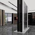Modern Front Desk Hotel Front Desk 3d model