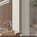 Modern SPA Sauna Interior Design With Curved Structures Green Plants And Soft Lighting