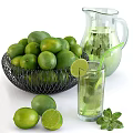 Modern Juice Green Lemon Juice 3d model