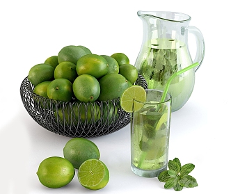 Modern Juice Green Lemon Juice 3d model