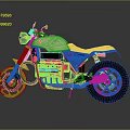 Cream And Black Retro Motorcycle With Single Seat Round Headlight And Rugged Wheels
