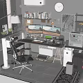 Modern Entertainment Room Interior With Dual Monitors Computer Setup And Ergonomic Gaming Chair