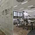 Modern Meeting Room Interior Design With Long Table Chairs And Wall