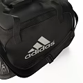 Adidas Black Sporty Duffel Bags With Durable Material For Travel And Gym Use