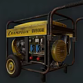 Champion Yellow Portable Generator With Metal Frame And Wheels Power Equipment