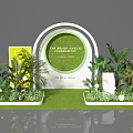 Spring Annual Market Photo Spot With Circular Archway Green Grass And Lush Plants