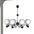 French Middle Chandelier 3d model