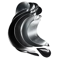 Modern Curved Decorative Ornament Set With Ceramic And Metal Pieces For Home Decor