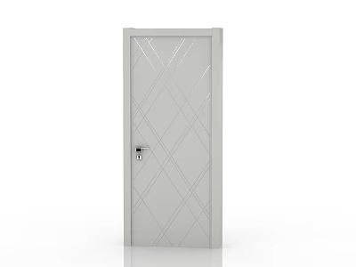 Modern Front Door With Diamond Pattern Design And Secure Lock Feature 3d model