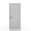 Modern Front Door With Diamond Pattern Design And Secure Lock Feature