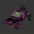 Black Off Road Car With Large Tires And Roof Lights For Rugged Terrain