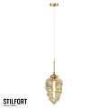 Elegant Gold Pendant Light with Transparent Glass Shade and Unique Modern Design