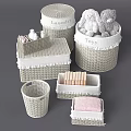 Wicker Storage Baskets Set with Fringed Edges for Organizing Laundry Toys and Home Decor