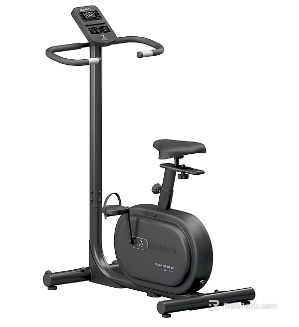 Modern Black Stationary Exercise Bike With Comfortable Seat For Home Gym Workout 3d model 