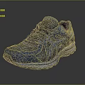 Blue Running Shoes With Mesh Upper And Rubber Sole Lace Up Athletic Design