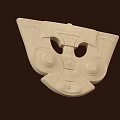 Intricately Carved White Sculpture With Symmetrical Design And Circular Holes