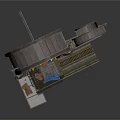 Industrial Mechanical Structure With Large Circular Rings Track Platform And Control Panels
