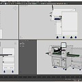 Automatic plate machine SMT workshop equipment virtual simulation animation 3d model