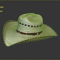 Modern Hat Cowboy Hat Straw Hat 3d model