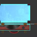 Modern record player Black record player 3d model