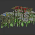 Heavy Duty Construction Scaffolding Equipment With Metal Frame And Support Structures
