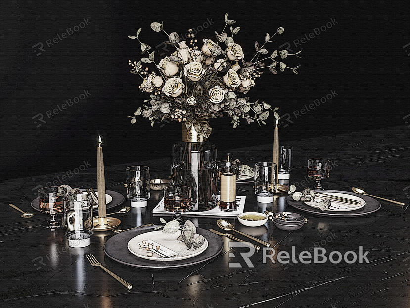 Light Luxury Tableware Tableware Combination model