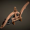 Traditional Agricultural Equipment With Wooden Frame And Metal Plowshare Design