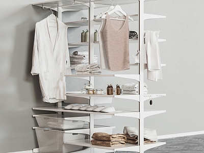 IKEA Bathroom Cabinet Rack Bathroom Hanger Clothes Home Shelf Cabinet Rack Simple 3d model