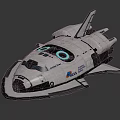 Detailed Space Shuttle Model With NASA Logo And White Exterior Design