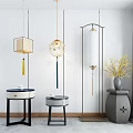 New Chinese lamp combination 3d model