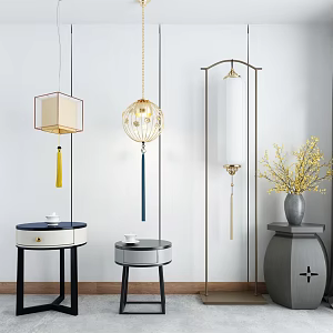New Chinese lamp combination 3d model