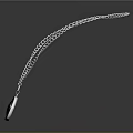 Simple Silver Necklace With Thin Chain And Round Dark Center Pendant
