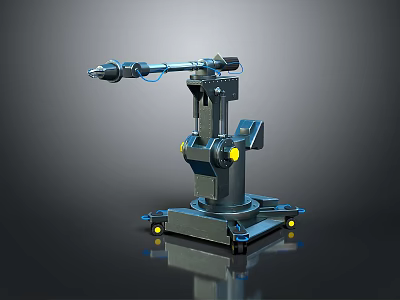 Sci Fi Game Movie Character With Futuristic Metallic Mechanical Arm Design 3d model